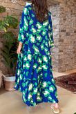 Riven Tiered Maxi Dress Navy